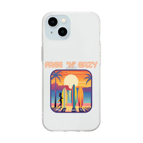  FREE 'N' EAZY  Tropical1 Soft Clear Smartphone Case