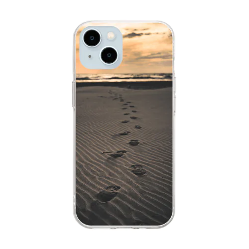 on the sand Soft Clear Smartphone Case