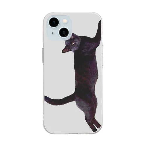 黒猫 Soft Clear Smartphone Case