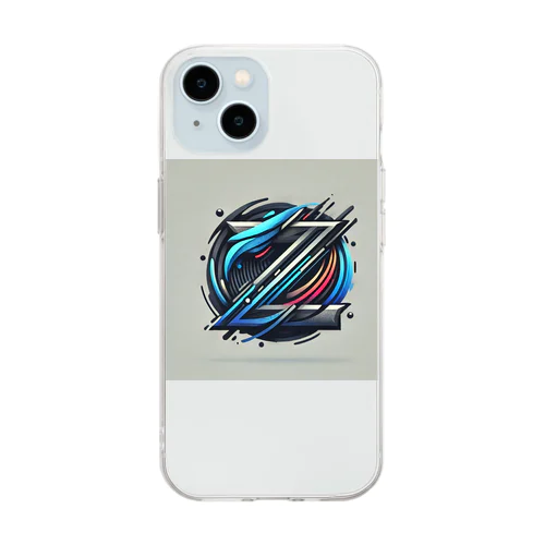 Z1の未来的アートロゴ Soft Clear Smartphone Case