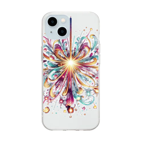 線香花火 No5 Soft Clear Smartphone Case