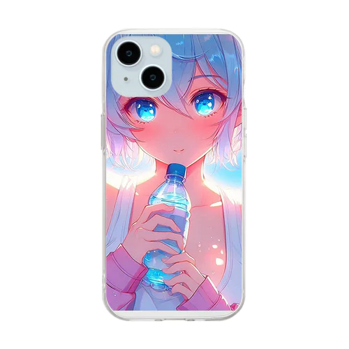 暑いから水分補給♪ Soft Clear Smartphone Case