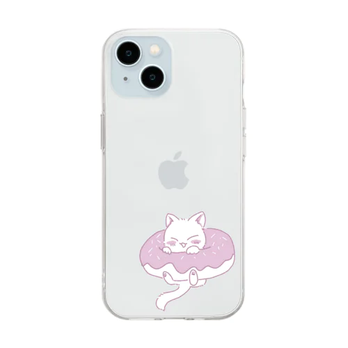 ドーナッツねこちゃん Soft Clear Smartphone Case