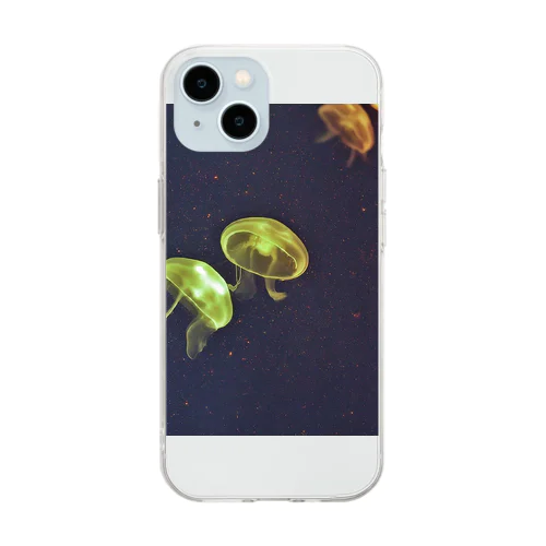 クラゲ Soft Clear Smartphone Case