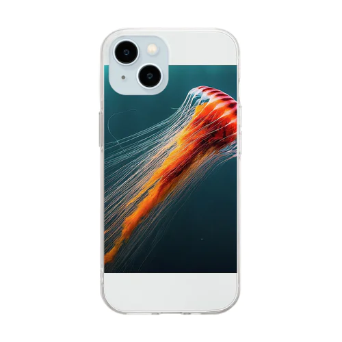 クラゲ Soft Clear Smartphone Case