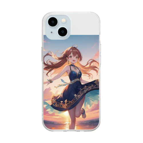 夕日 Soft Clear Smartphone Case