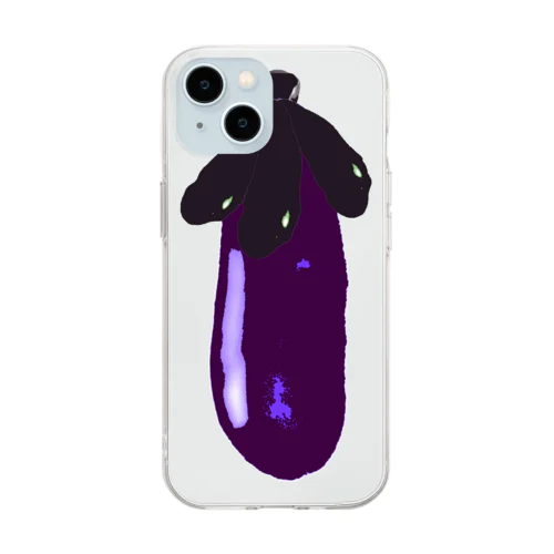 ナス Soft Clear Smartphone Case