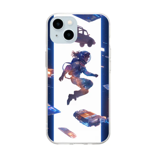 宇宙の冒険者 Soft Clear Smartphone Case