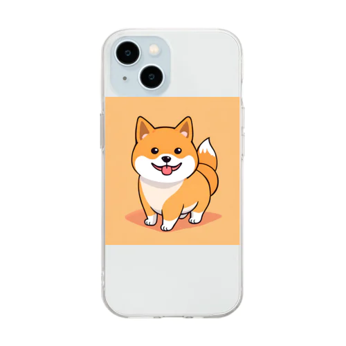 日本の友達柴犬 Soft Clear Smartphone Case