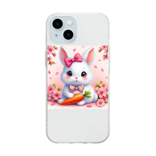 うさぴょん Soft Clear Smartphone Case