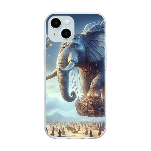 飛ぶぞう Soft Clear Smartphone Case