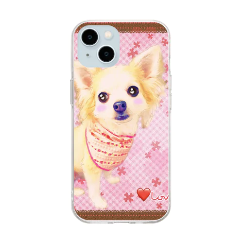 Loveチワワ Soft Clear Smartphone Case