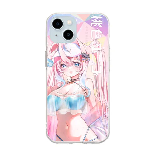 桃色ユニコ2024SUMMERコレクション🍉水着スマホケース Soft Clear Smartphone Case