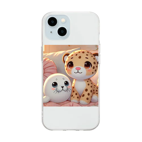 ももちゃんとたまちゃん Soft Clear Smartphone Case
