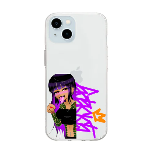和彫りちゃん Soft Clear Smartphone Case