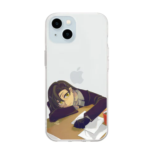 竜人さんはもうちょっと働きたいらしい 表紙イラスト（背景無し版） Soft Clear Smartphone Case