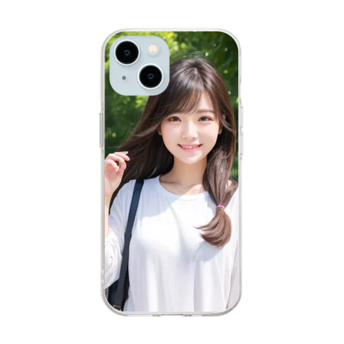美女の休日 Soft Clear Smartphone Case