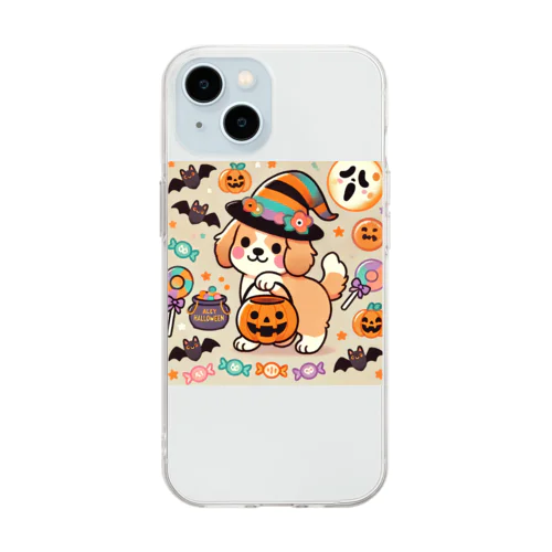 ハロウィンドッグ Soft Clear Smartphone Case