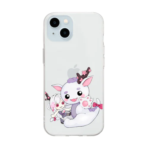 美巴雪花(みともせっか)ミニSDチビドラ Soft Clear Smartphone Case