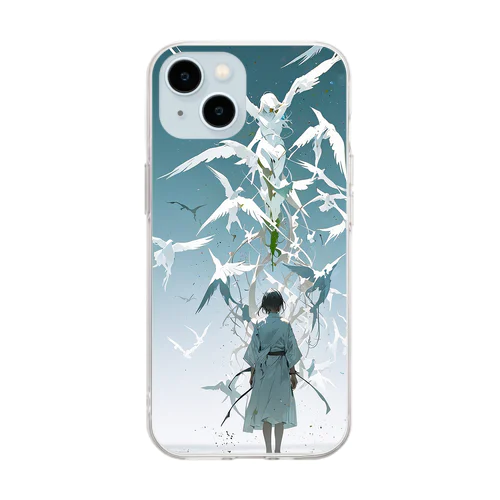 静寂の中の解放 Soft Clear Smartphone Case