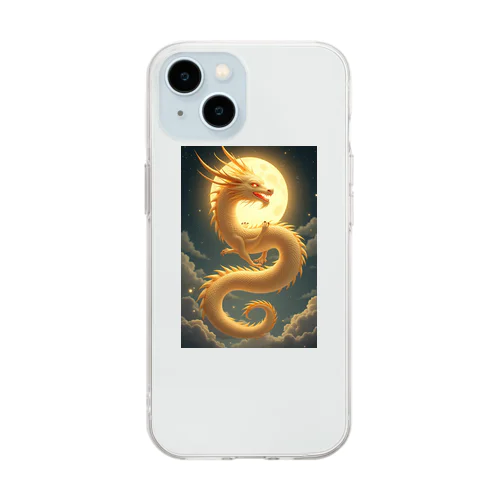 開運金龍アイテムkcs358 Soft Clear Smartphone Case