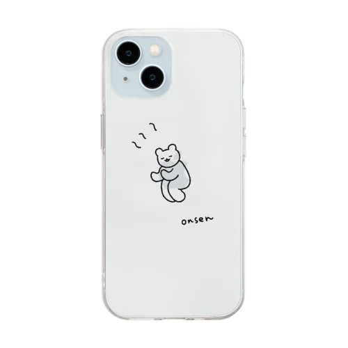 onsenクマ Soft Clear Smartphone Case