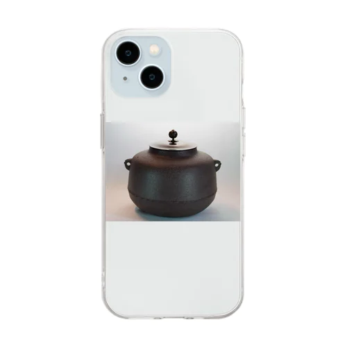 阿弥陀堂釜 Soft Clear Smartphone Case