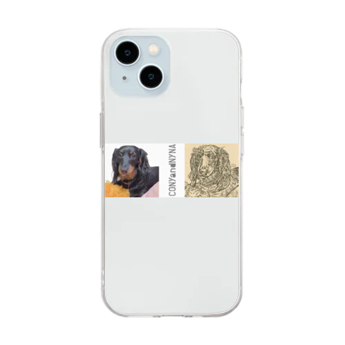ペロッとダックス（×写真）CONYandNYNA Soft Clear Smartphone Case