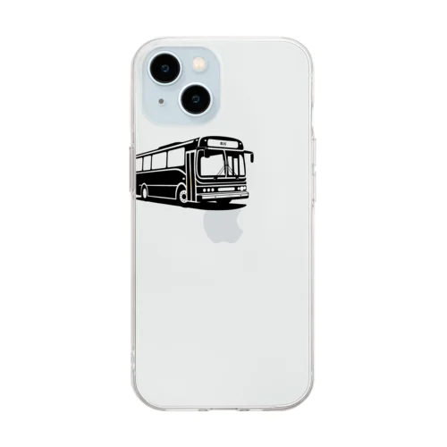 バスシルエット Soft Clear Smartphone Case