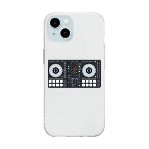 シンプルなDJコントローラーのイラストです! Soft Clear Smartphone Case