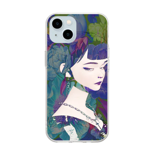 花園の月子  Soft Clear Smartphone Case