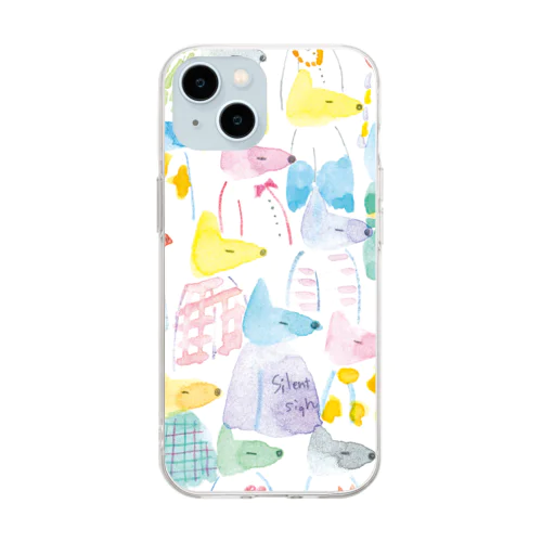 似合わない服を着ながら本当の自分を探し続けてる顔 Soft Clear Smartphone Case
