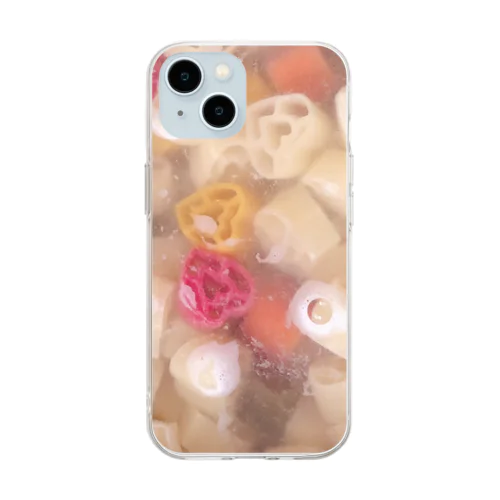 ハートのマカロ二 Soft Clear Smartphone Case