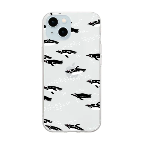 群れ Soft Clear Smartphone Case