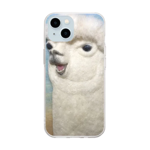 おしゃべりアルパカ Soft Clear Smartphone Case