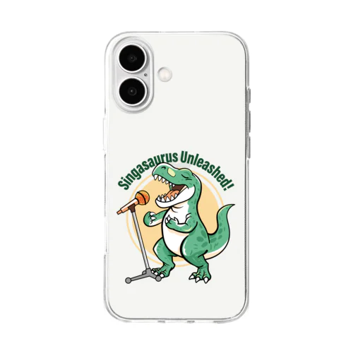 ティラノ・熱唱シンガザウルス Soft Clear Smartphone Case