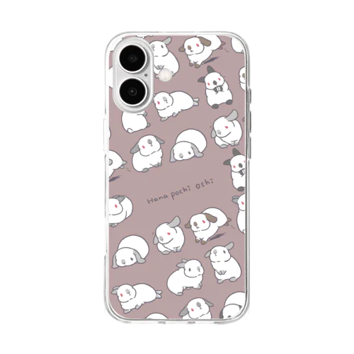 鼻ぽち推し！【総柄】 Soft Clear Smartphone Case