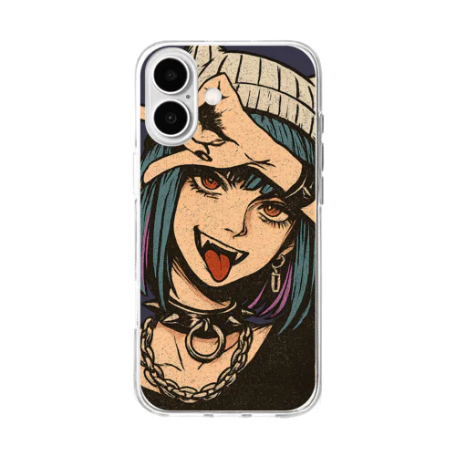 Rock girl なのぢゃ Soft Clear Smartphone Case