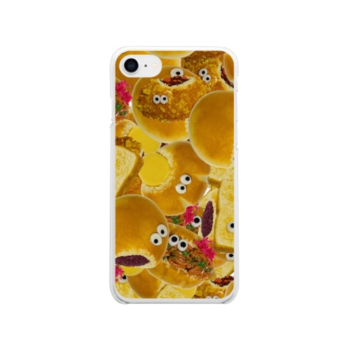 パンまみれ Soft Clear Smartphone Case
