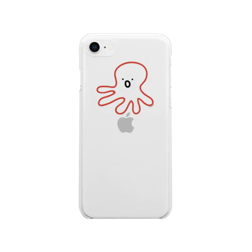 たこゆき印のたこちゃん Soft Clear Smartphone Case