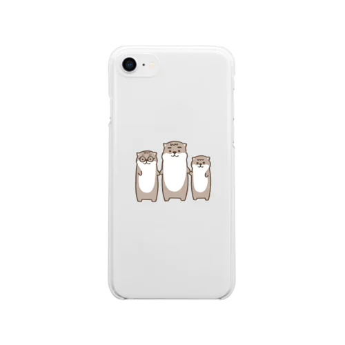 コツメカワウソ3兄弟 Soft Clear Smartphone Case