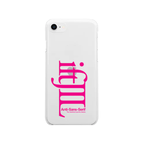 Anti-Sans-Serif (Magenta) Soft Clear Smartphone Case