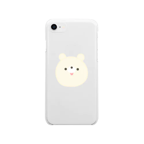 ぺろくま【しろ いっぴき】 Soft Clear Smartphone Case