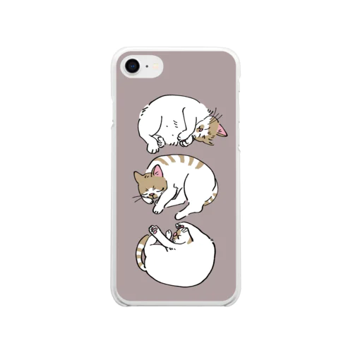 眠る猫 Soft Clear Smartphone Case