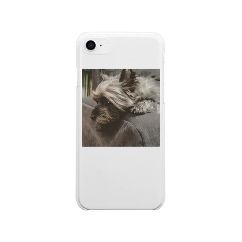 犬/ケアンテリア3 Soft Clear Smartphone Case