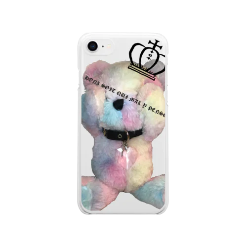 Royal Teddy  Rainbow Soft Clear Smartphone Case