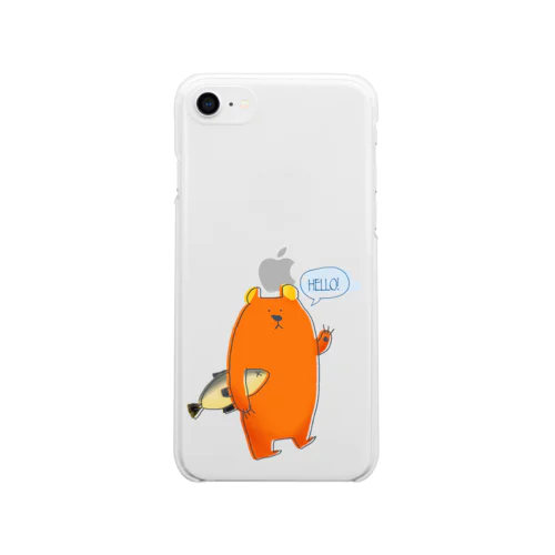 サケクマ君 Soft Clear Smartphone Case