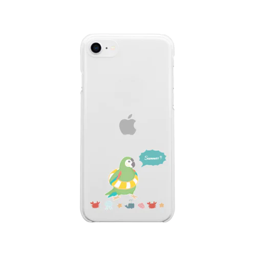 サマーインコ（ヒメコンゴウ） Soft Clear Smartphone Case