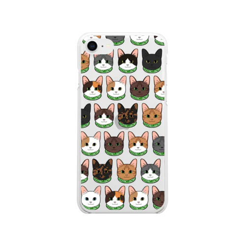 日本の猫たち Soft Clear Smartphone Case