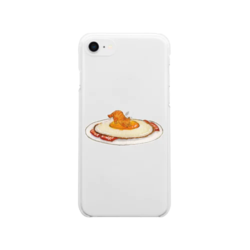 ねことたまご - Sunny side up Soft Clear Smartphone Case